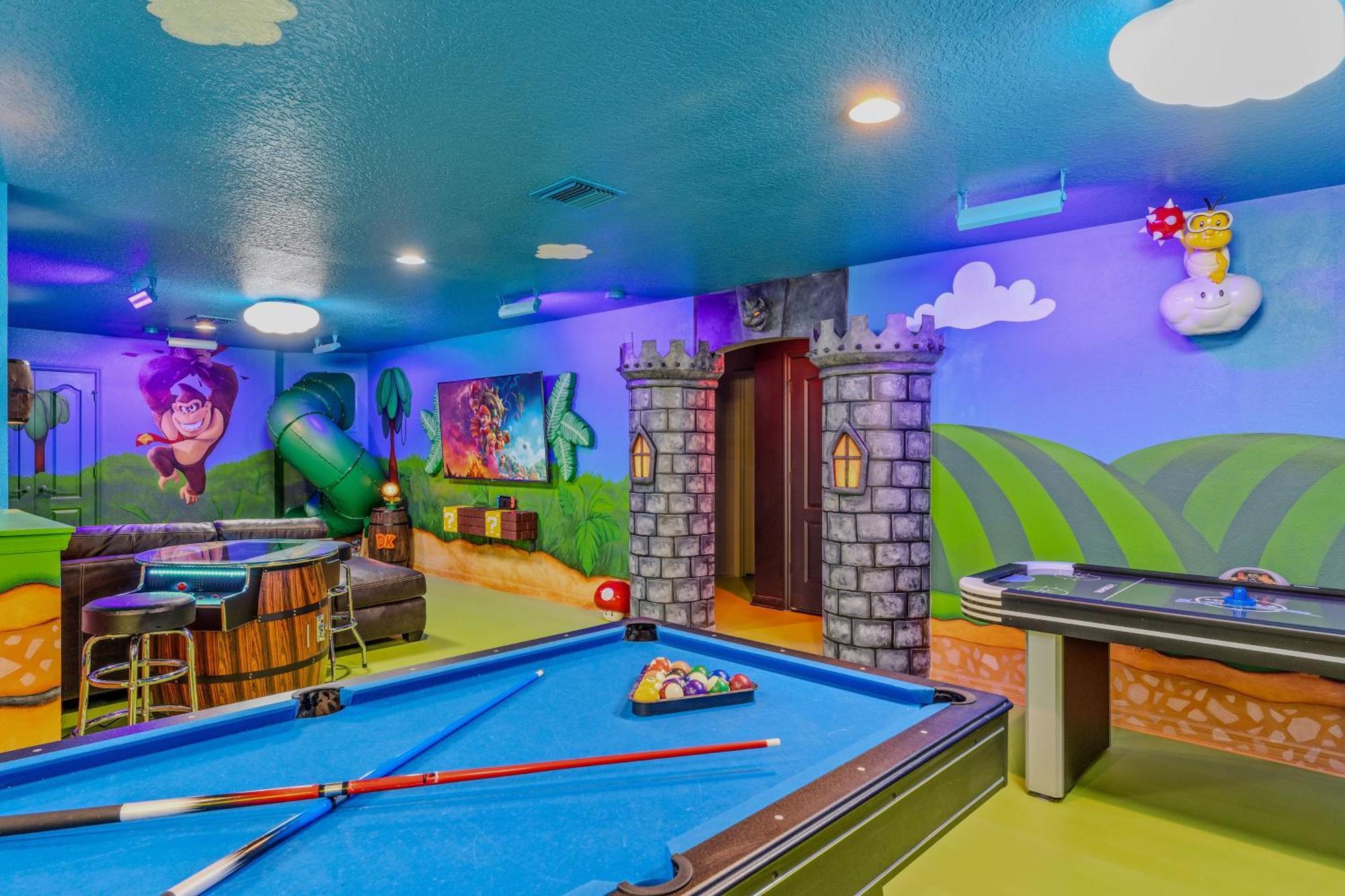 Mario'S Magic Mansion - Family Fun! Private Heated Pool & Spa 4 Miles To Disney! Villa Kissimmee Exteriör bild