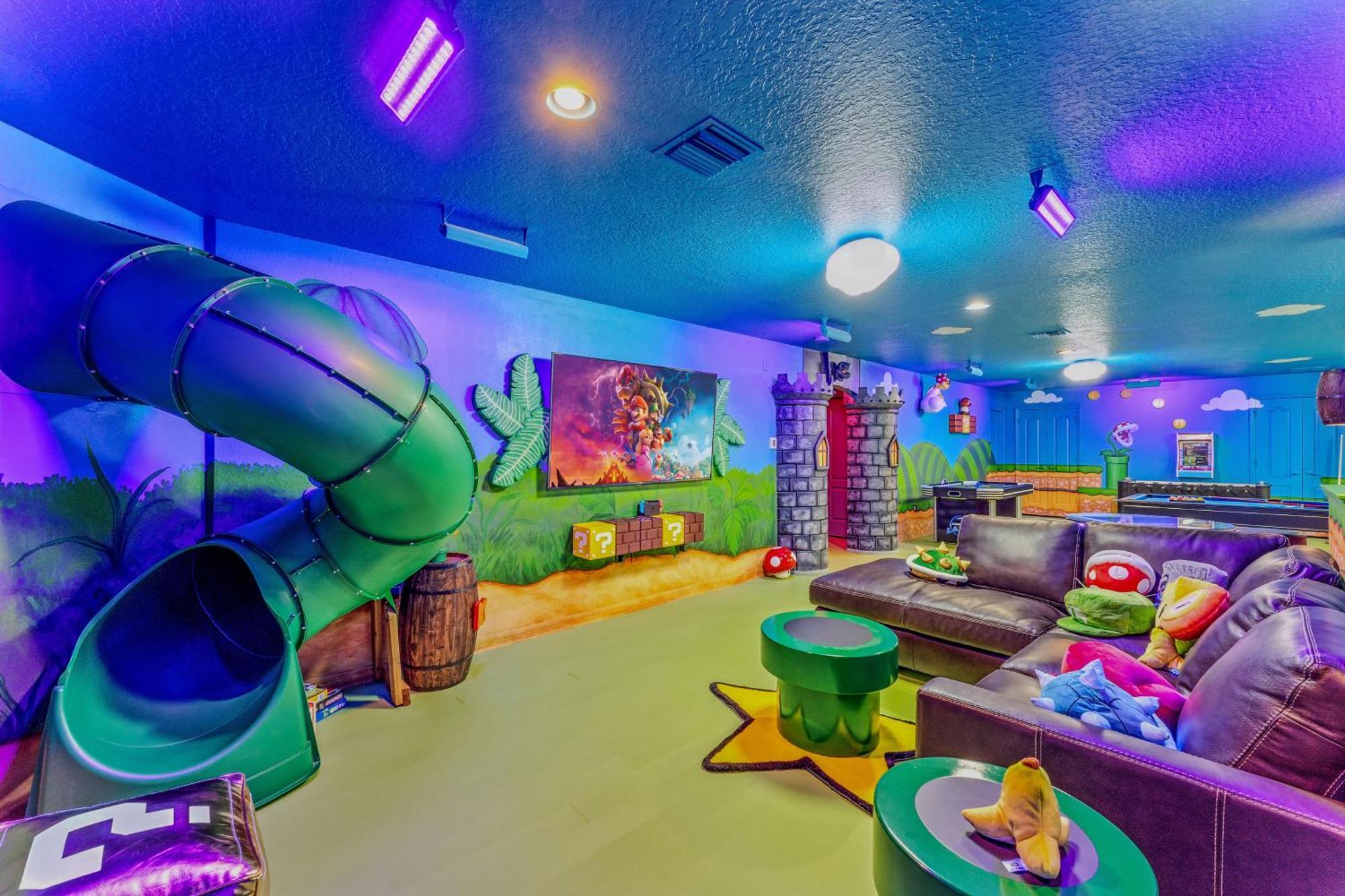 Mario'S Magic Mansion - Family Fun! Private Heated Pool & Spa 4 Miles To Disney! Villa Kissimmee Exteriör bild